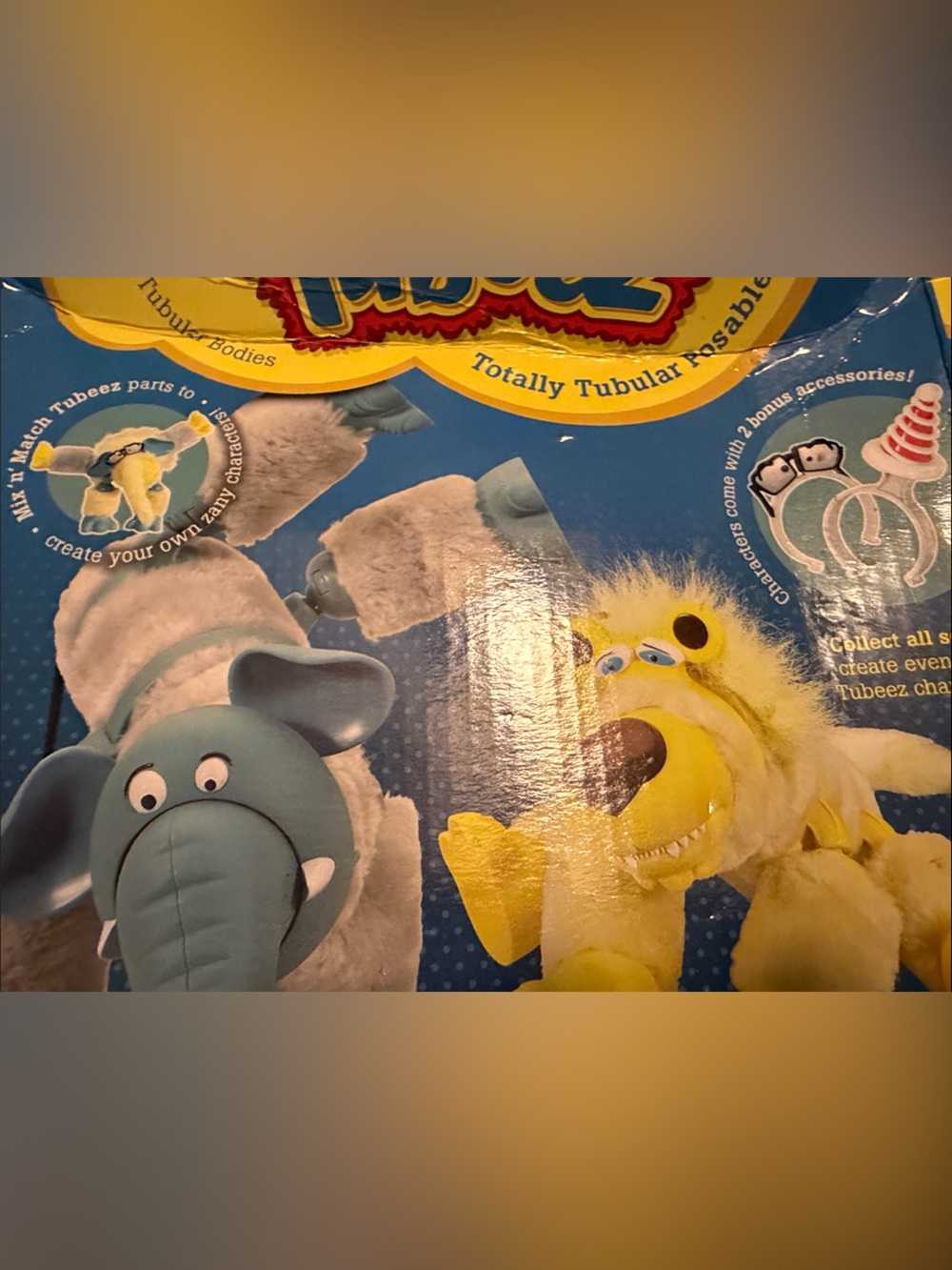 Blue Elephant & Yellow Lion Plush Toy Set-tubeez